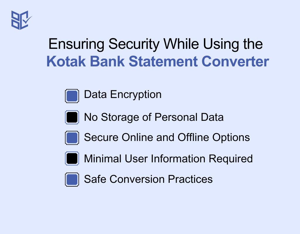 Ensuring Security While Using the Kotak Bank Statement Converter